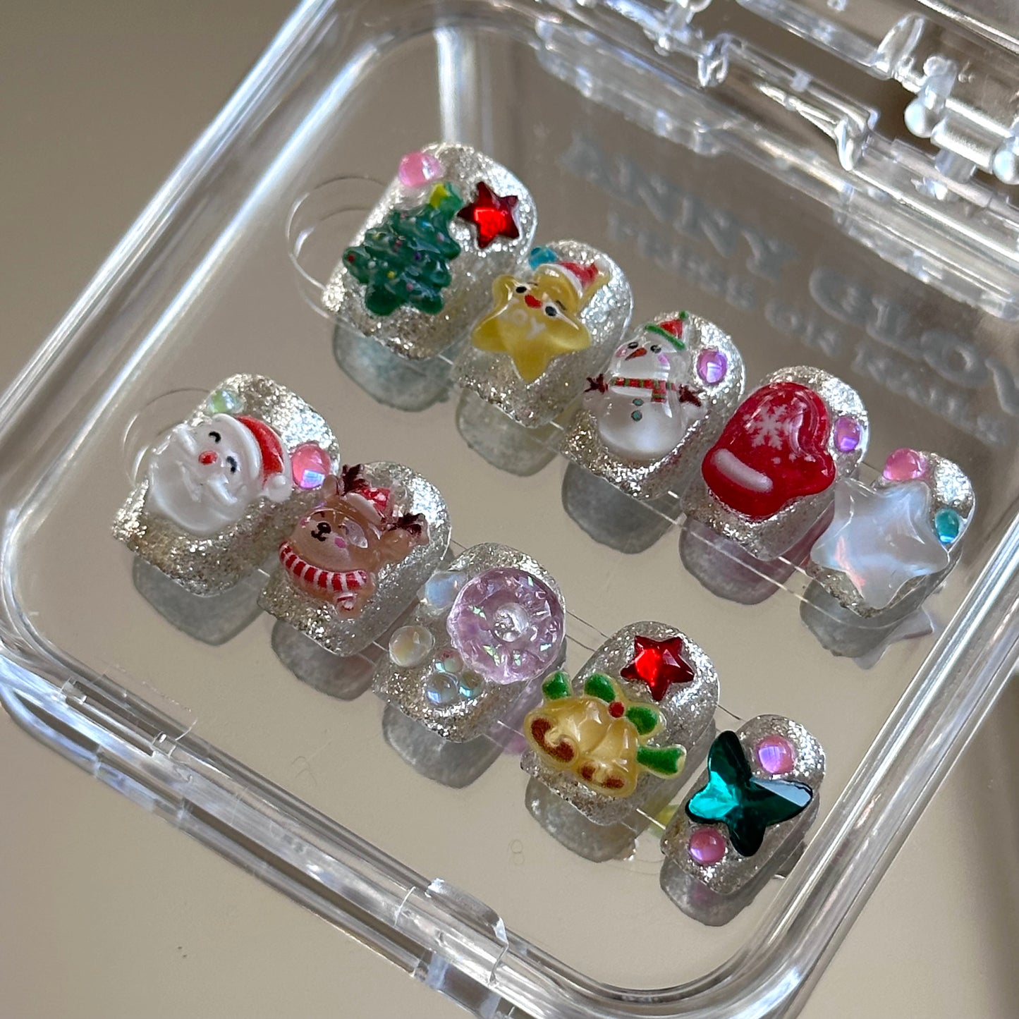 Christmas Wonderland Nails – Festive 3D Holiday Press-On Press-On Nails - Anny Glow